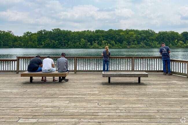 Antrim Lake in Linworth Village offers residents a peaceful retreat.