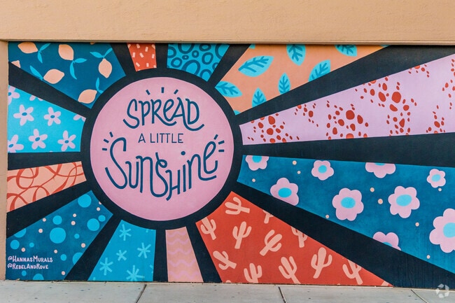 Falls Ranch is filled with vibrant street murals.