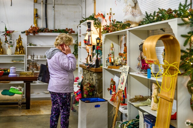 The Red Collection near Burnetts Chapel/Coltrane Mill features unique handcrafted items.