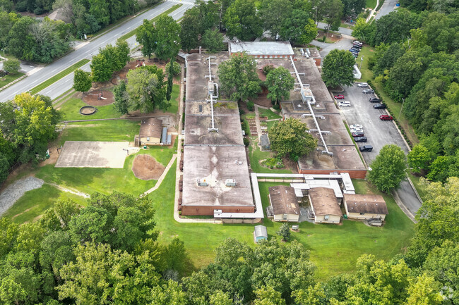 General Greene Elementary School is housed in an older building with portable classrooms.