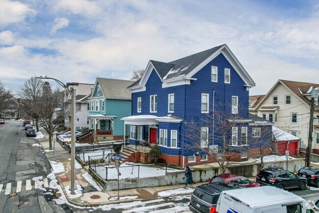East Somerville has many colorful single-family and multi-family homes.