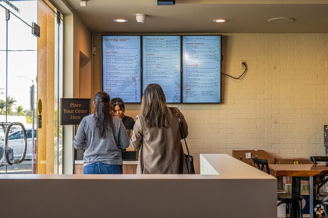 Customers getting seated at the Popping Yolk Cafe in Hacienda Heights