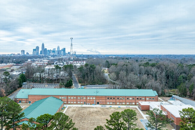 Druid Hill Elementary lies just North of the Charlotte City skyline.