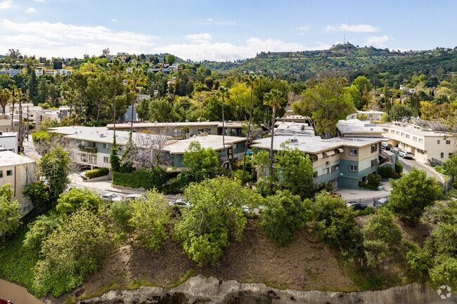 Multifamily apartments on hillside overlooking Studio City.