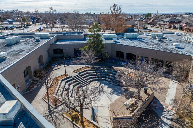 The courtyard at Longfellow Elementary School in Albuquerque.