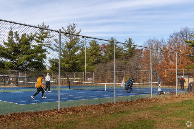 Tennis courts at Inis Grove Park keep Allenview residents active and outdoors.
