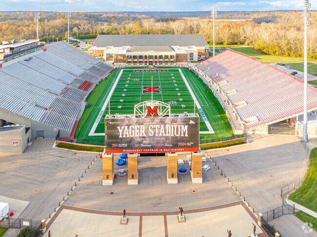 Yager Stadium is home to the Miami University RedHawks.