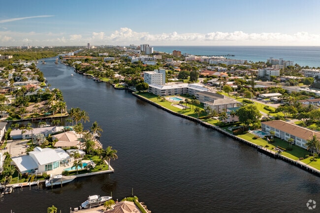 Spectacular Intracoastal Waterway Views in The Cove Neighborhood, Deerfield Beach, Florida.