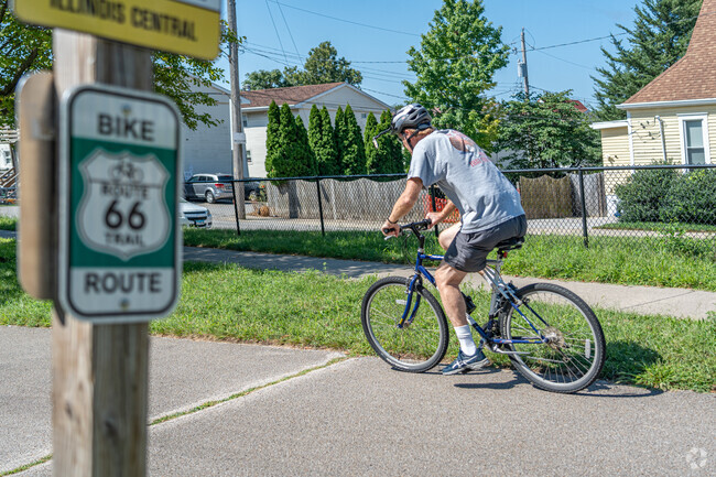 The Constitution Trail, great for biking, runs through the heart of Old North Normal.