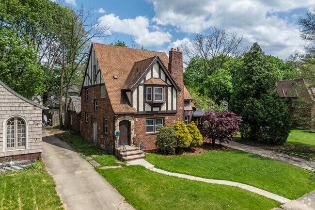 Tudor style homes in West Akron set the grand mood.