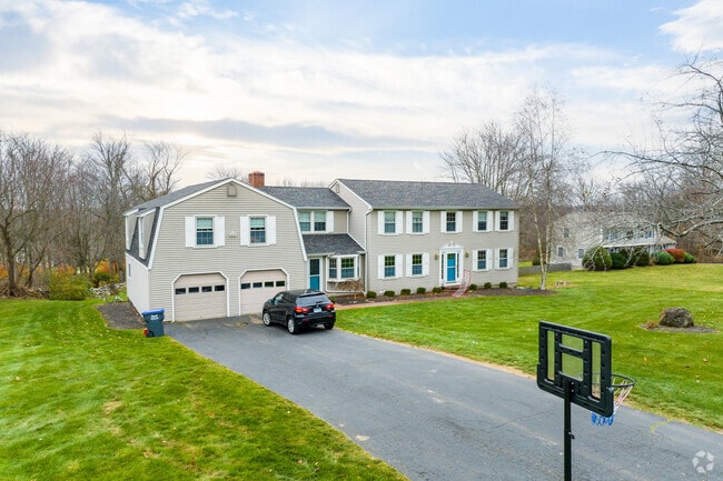 Large garages attached to large homes can be found Daniel Farm District.
