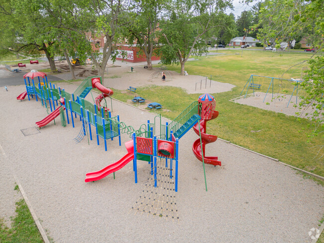 The Sacandaga Elementary School playground is open to the public during the summer months.