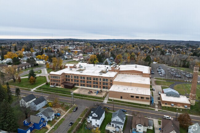 Luther L. Wright K-12 School is just outside of downtown Ironwood.