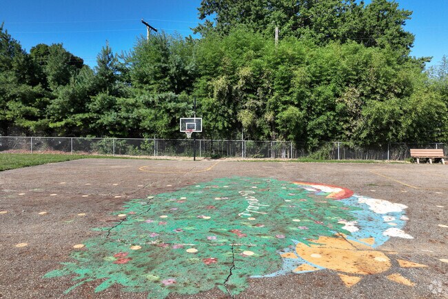 Avondale Elementary has a basketball court for students to practice their free throws.