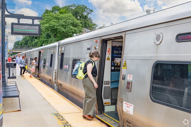 The trip from the Douglaston LIRR station to NYC is only about a half hour.