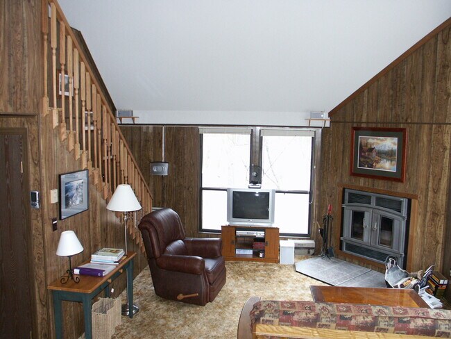 Living room with fireplace