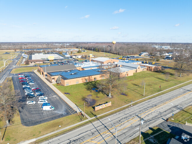 This school shares a building with elementary and middle schoolers.
