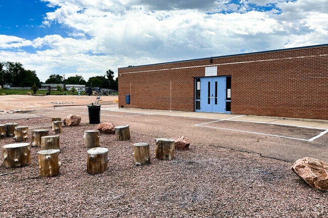 There are plenty of areas for students to play and relax at Edison Elementary School.