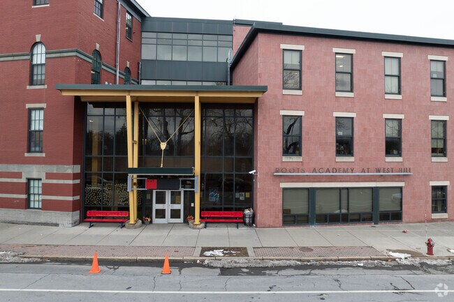 The main facade of Roots Academy.