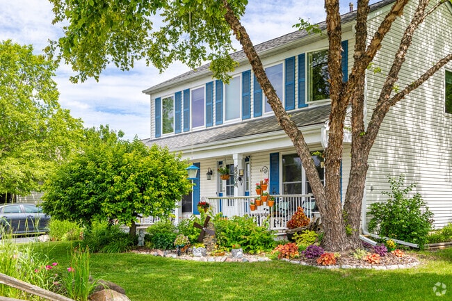 Colonial homes with charming yards can be found in Tiffany Farms.