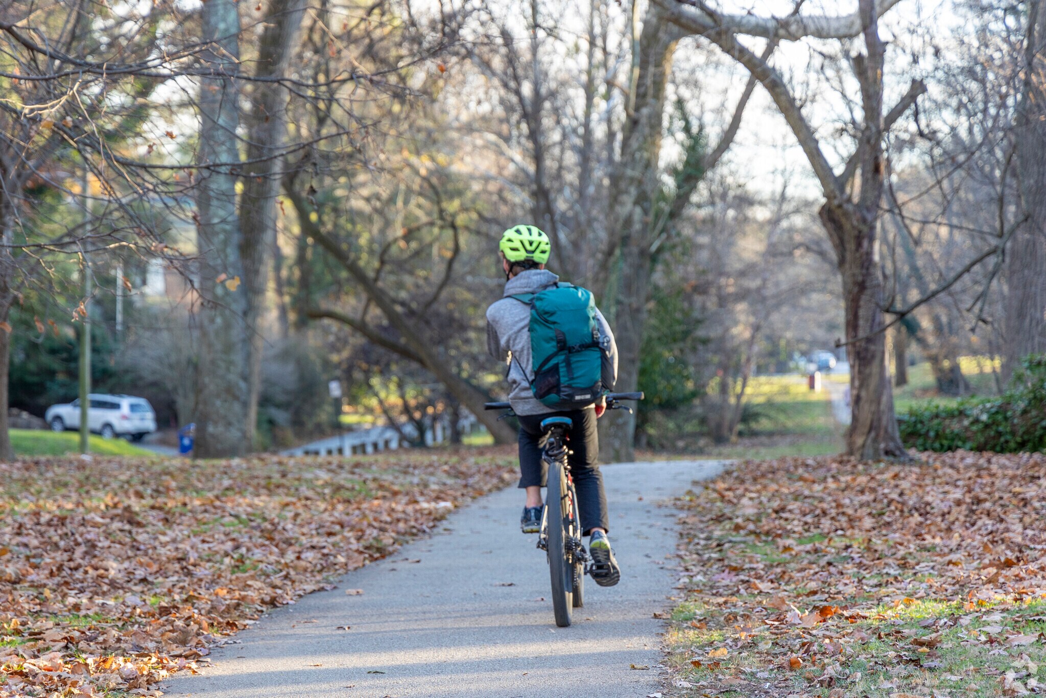 Biking is a popular activity at Linkwood Park.