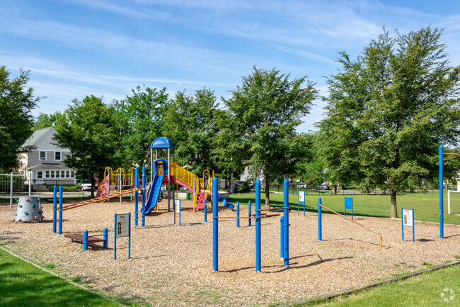 Students enjoy the playground for recess at Gerald R. Ford Academic Center.