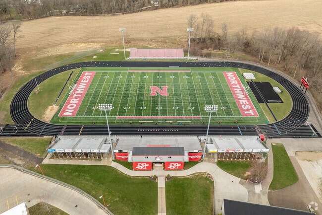 Northwest High School students root for the Indians in Canal Fulton, Ohio.