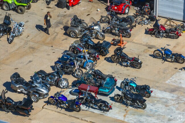 Many motorcyclists repair and customize their bikes in preparation for the Bullhead River Run.