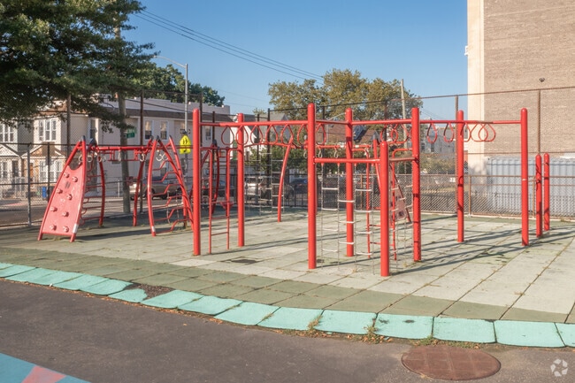Playground for children at Susan B. Anthony Academy in Jamaica.