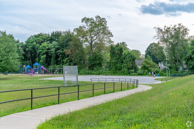Violet Avenue Elementary School in Poughkeepsie has sports fields and a playground.