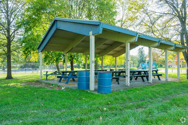 The picnic shelter in Oakwood Park is a favorite for summer cook outs in Matteson.