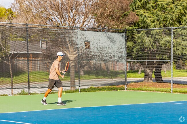 Enjoy a tennis match at Houge Park in Cambrian.