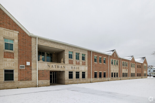 Nathan Hale Elementary School brick building is a sturdy icon of learning, welcoming generations