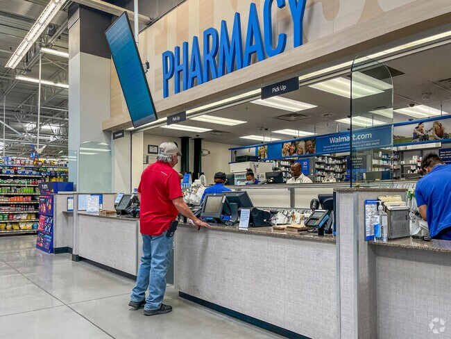 Pick up your prescriptions at the pharmacy in Walmart.