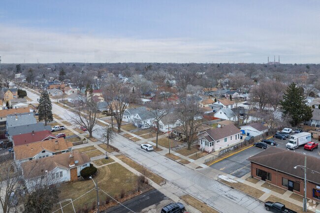 Homes in Waukegan Gardens sit on quiet tree-lined streets.