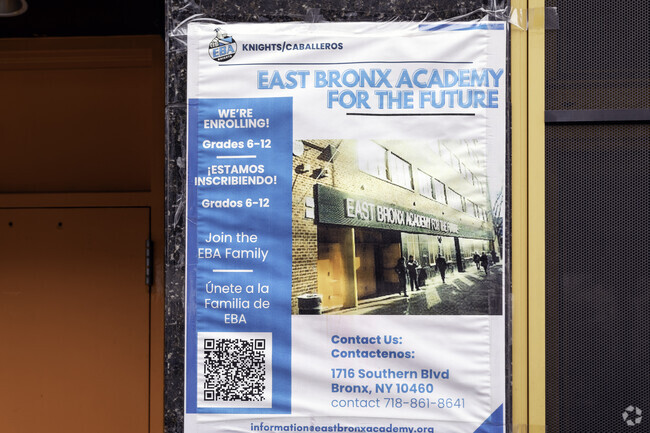 East Bronx Academy for the Future is a small school for students in grades 6 -12.