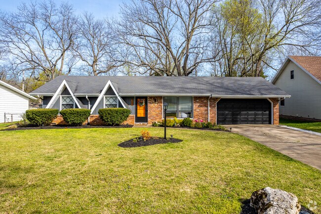 Front-gabled homes add architectural charm to the Parkcrest neighborhood.