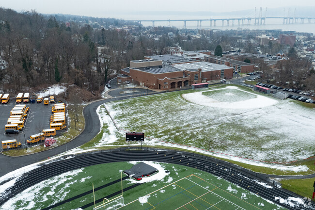 Sleepy Hollow Middle School has a sprawling campus with multiple sports fields.