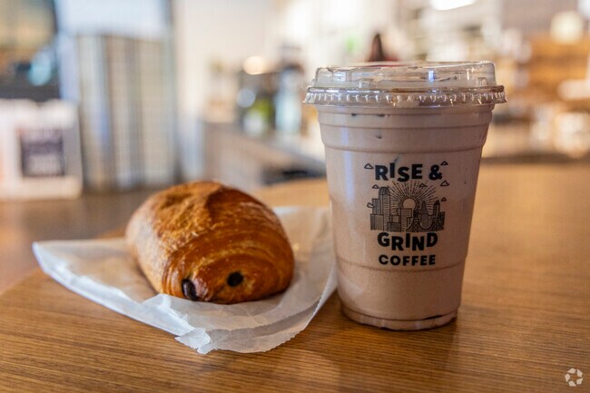 Merritt's Rise & Grind Coffee serves delicious brews and scrumptious chews.