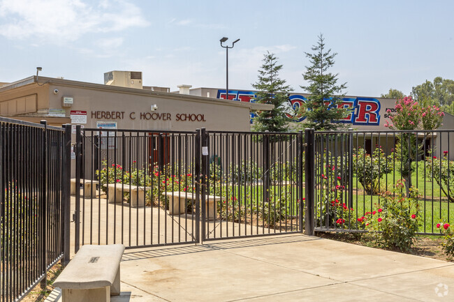 The entrance to Herbert Hoover Middle School in Merced.