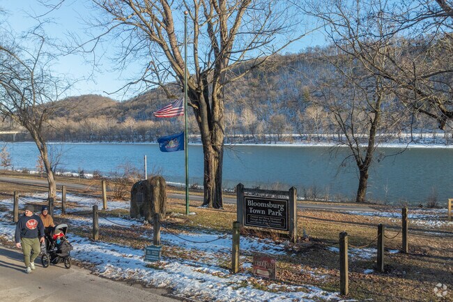 Bloomsburg Town Park is located along the Susquehanna River, providing a scenic, wooded setting for families to enjoy.