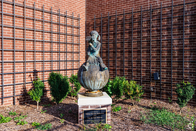 A statue pays memorial at Baptist Prep Lower School.