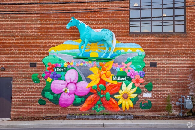 ArtHouse Kentucky showcases a beautiful flower mural in Greater East End-Kenwick.