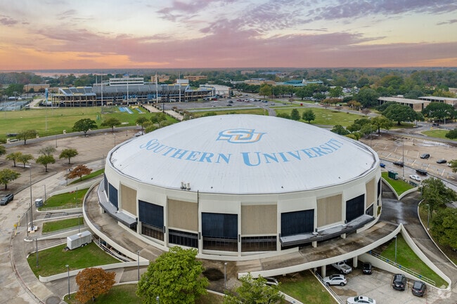 Catch football or basketball games at Southern University near Scotlandville.