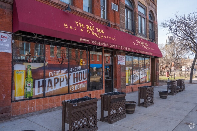 The Red Sea Restaurant is a popular spot for dinner and drinks in Cedar-Riverside.