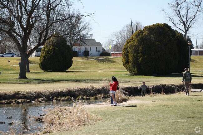 Residents enjoy the duckpond at Lakeview Park near Downtown Nampa.