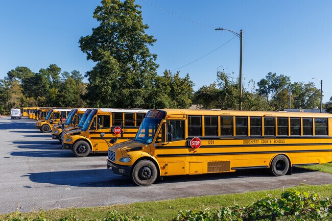 The Dougherty County School transportation serves all areas of Albany.