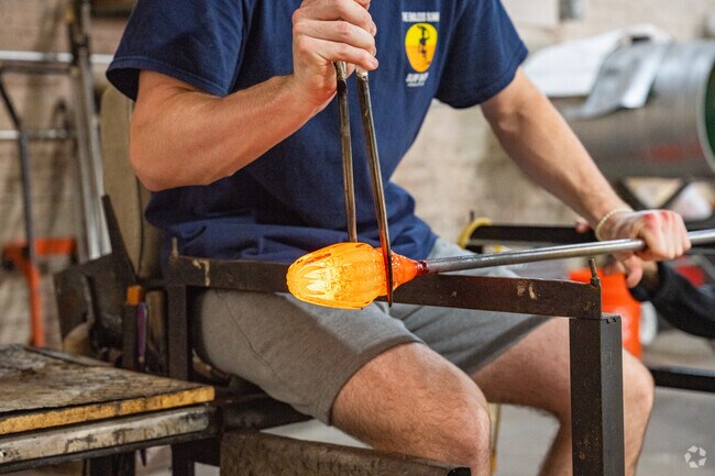 Glass blowing lessons are offered at Ohio City Glass at the Hildebrandt in Near West Side.