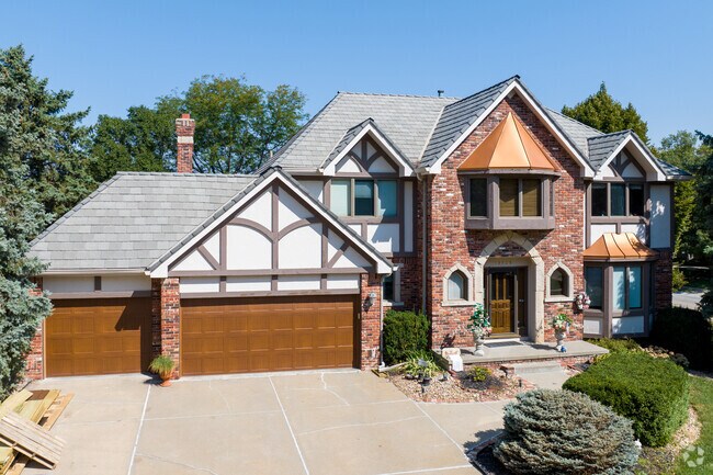 Many Linden Park homes feature traditional details and gables.