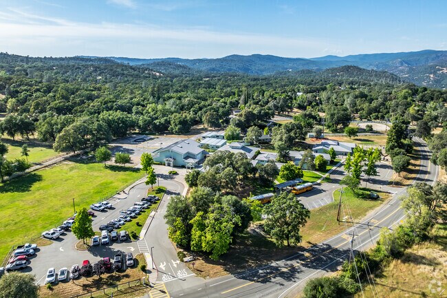 Williams Ranch Elementary School offers a sprawling campus when viewed from above.